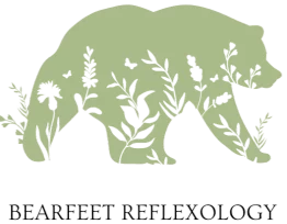 Bearfeet Reflexology logo, representing reflexology and Reiki services in Trimley St Mary, Felixstowe.